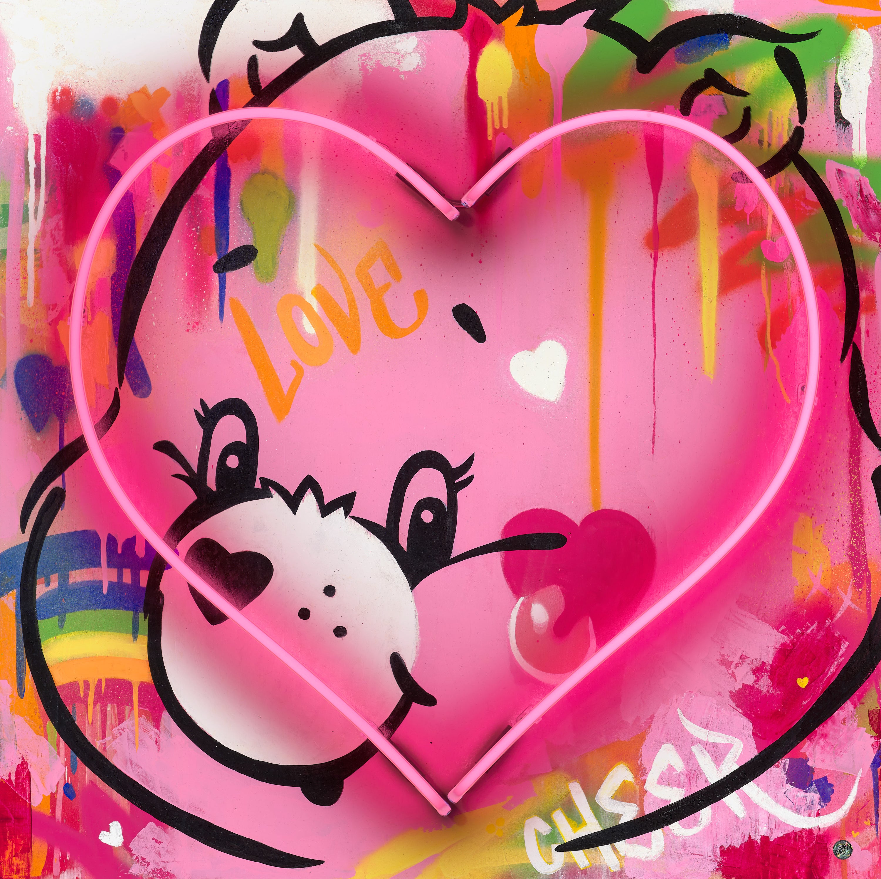 Care Bears neon artwork by MurWalls