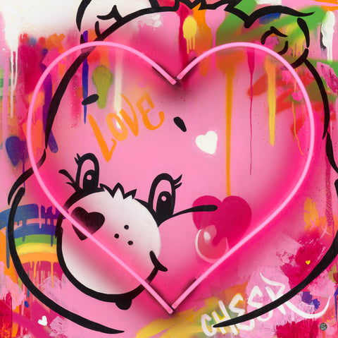 Care Bears neon artwork by MurWalls