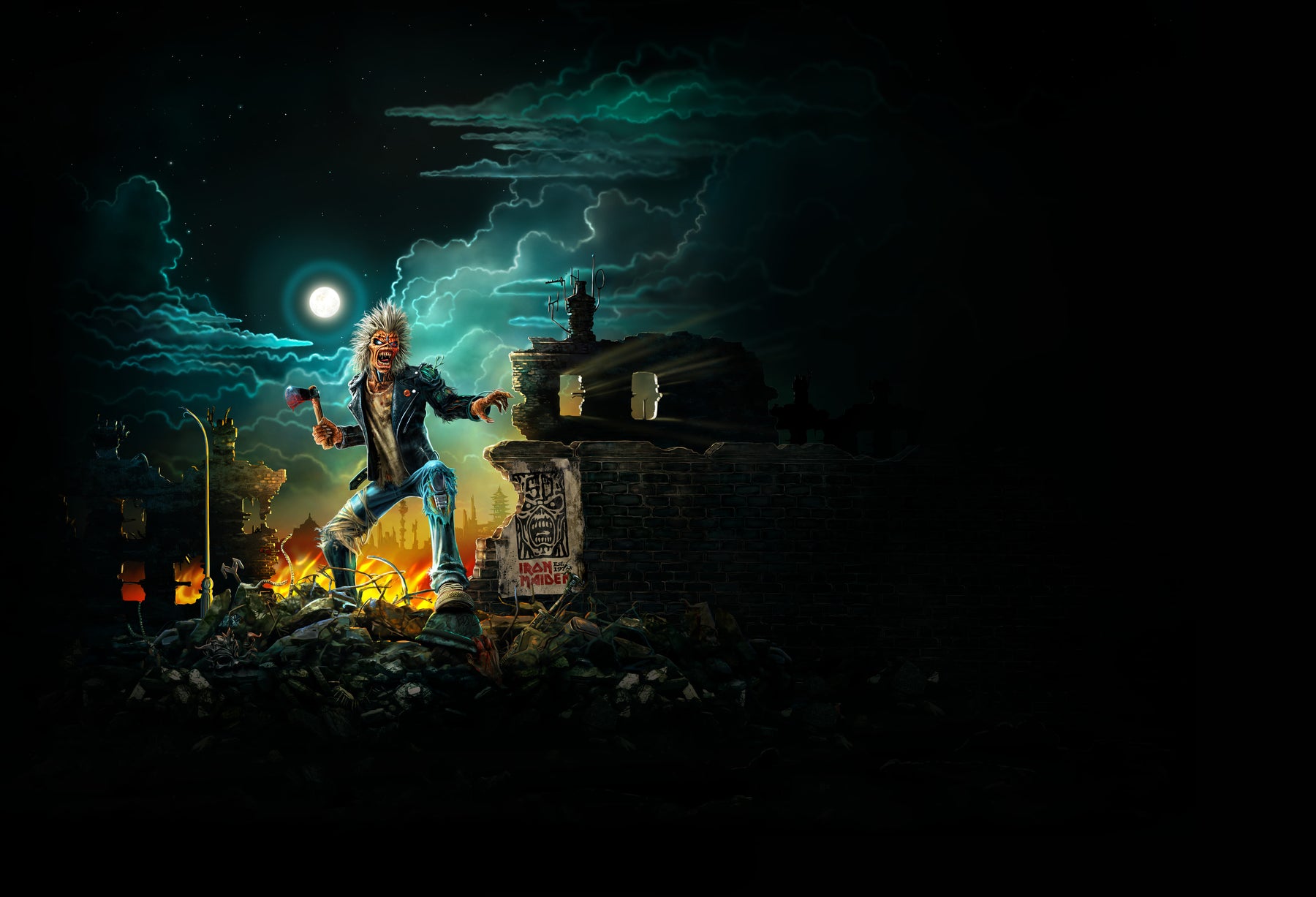 Iron Maiden City 50th anniversary artwork by MurWalls