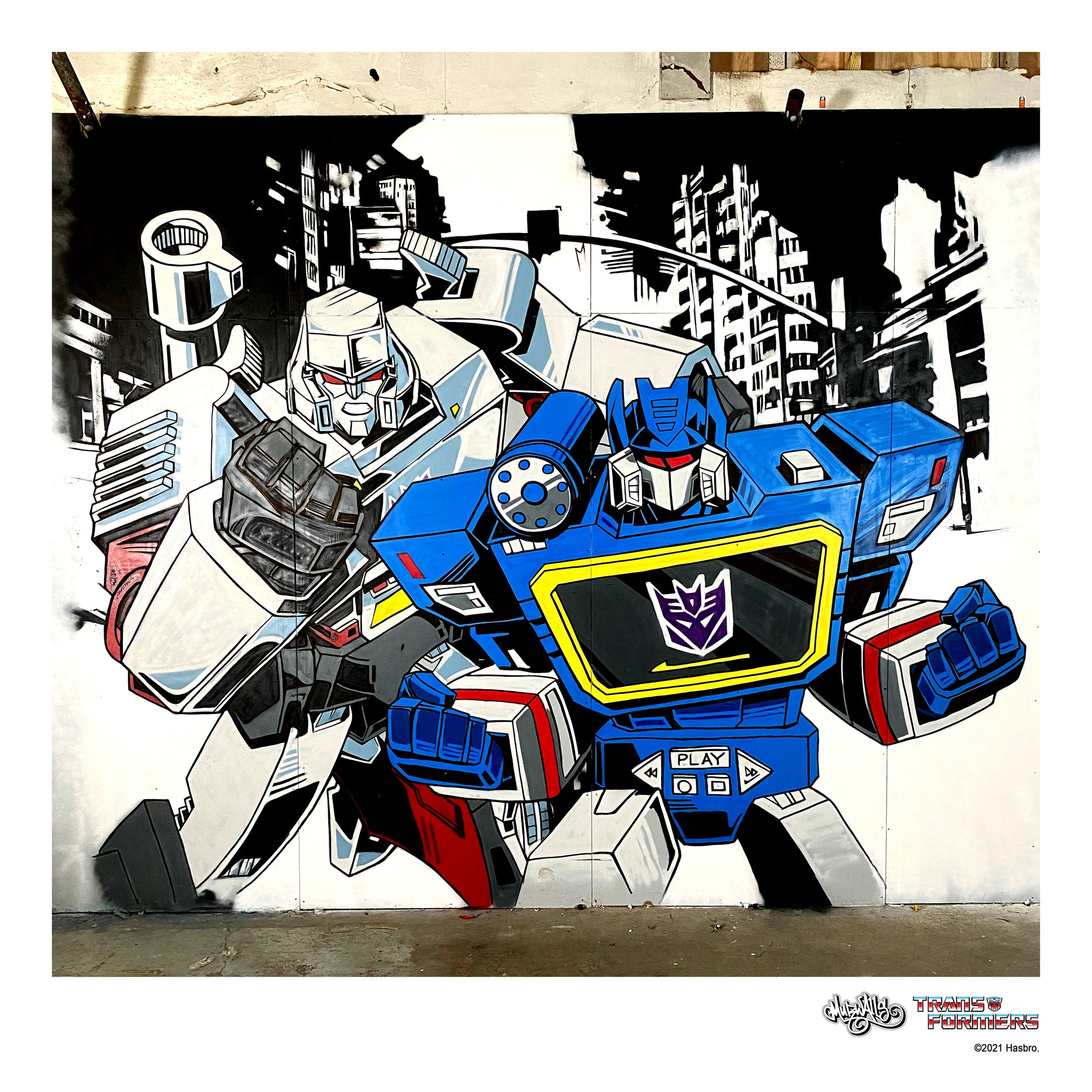 Transformers Soundwave and Megatron artwork by MurWalls