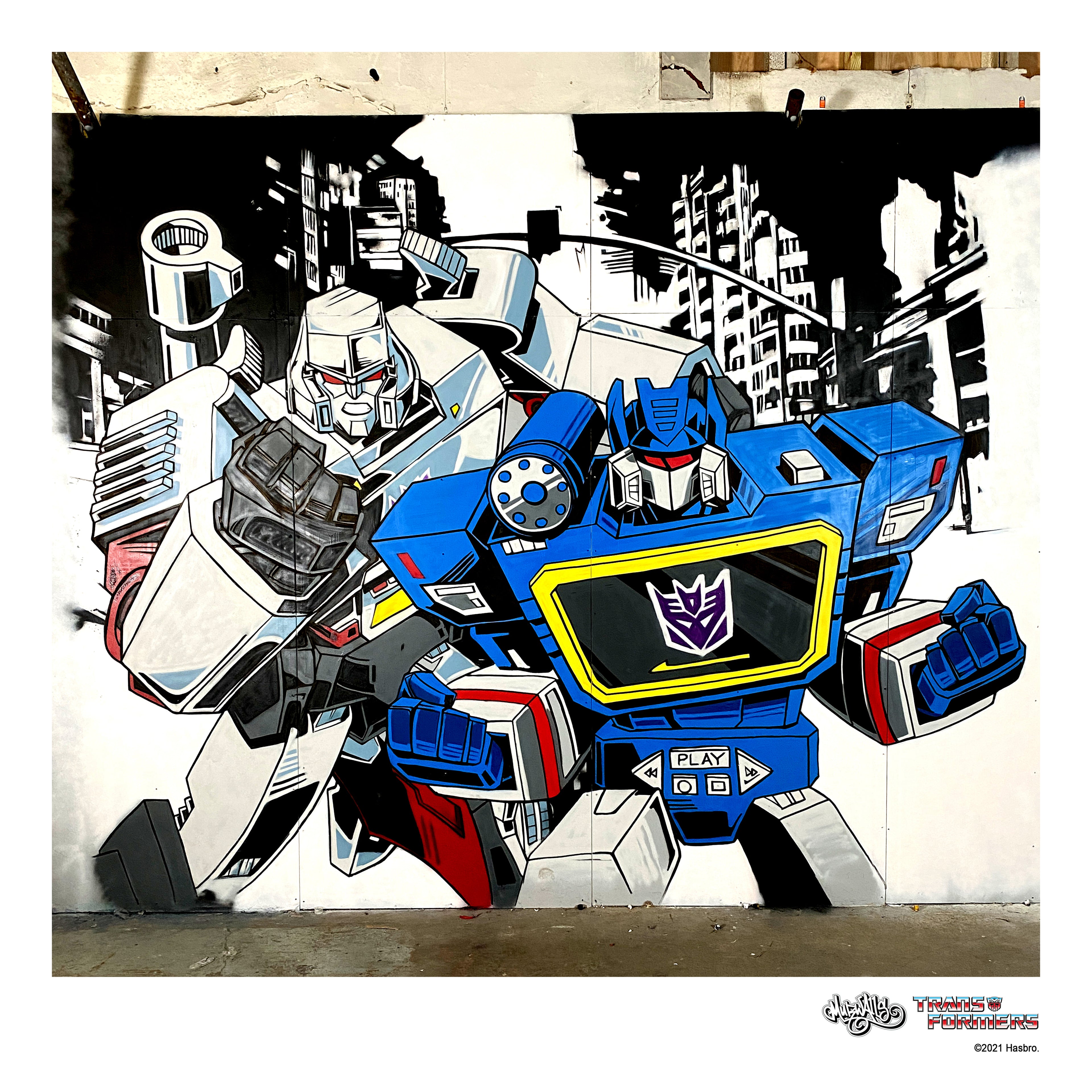Transformers Soundwave and Megatron artwork by MurWalls
