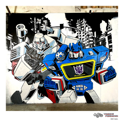Transformers Soundwave and Megatron artwork by MurWalls