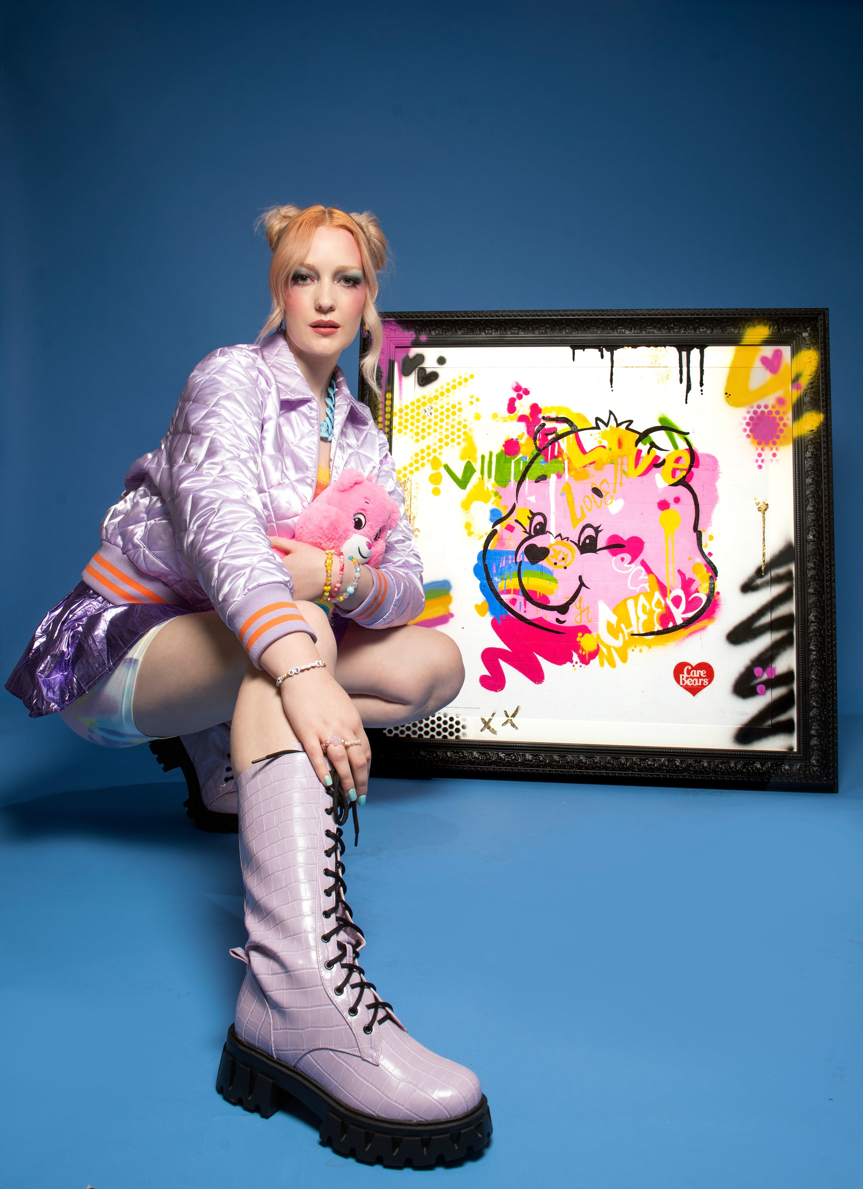 Care Bears Cheer Bear print displayed in a studio portrait