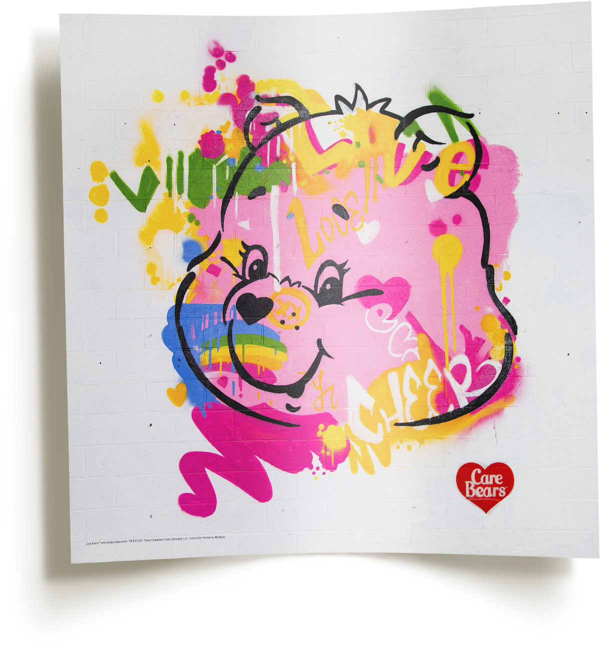 Cheer Bear limited-edition print mockup