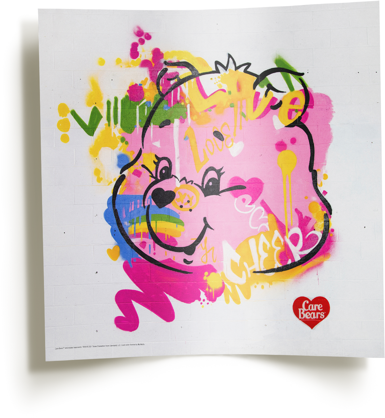 Cheer Bear limited-edition print mockup