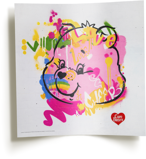 Cheer Bear limited-edition print mockup
