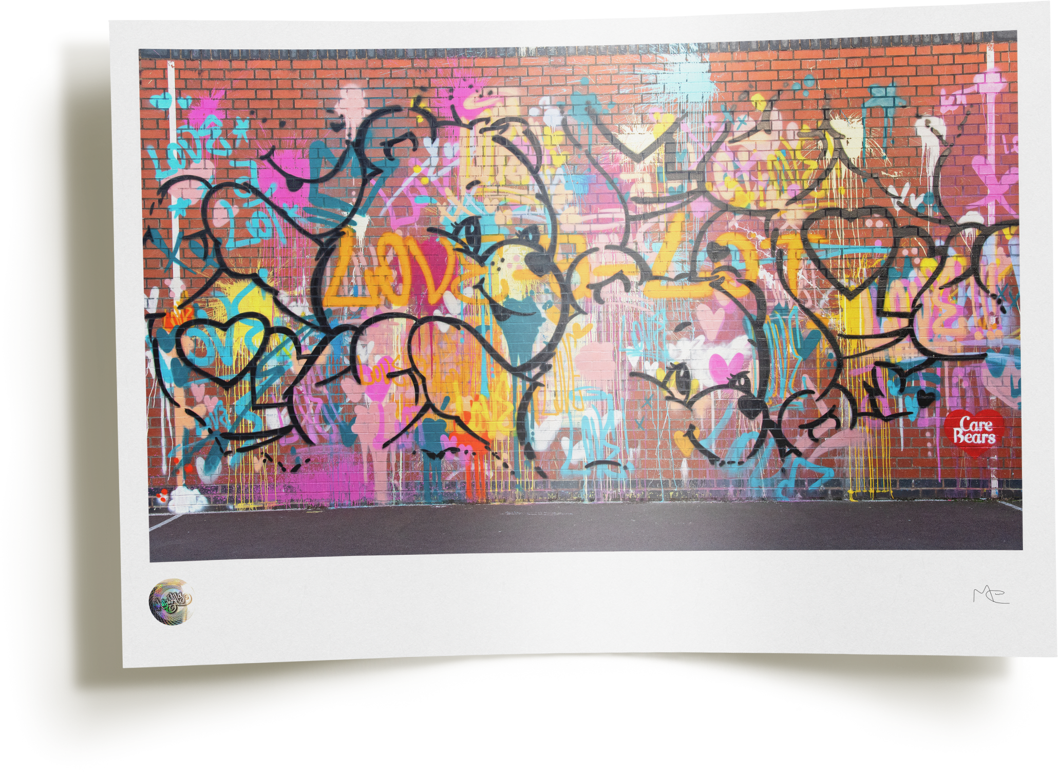 Love-a-Lot Bear limited-edition print mockup