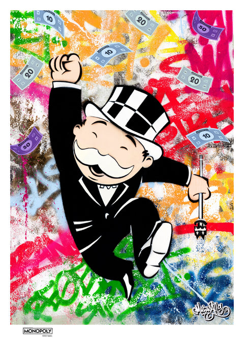 Mr. Monopoly limited-edition artwork by MurWalls